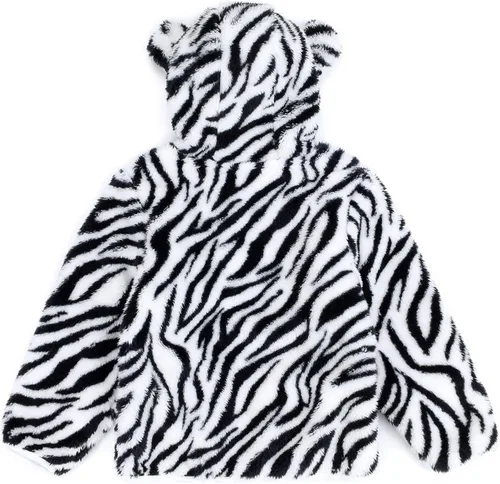 Vista 2 de Chaqueta con capucha de forro polar con cremallera para niños y niñas