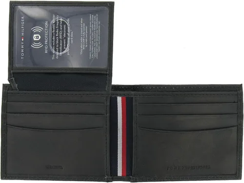 Vista 3 de Tommy Hilfiger Billetera bi-Fold para hombre 2 pliegues (negro), Negro -, Cartera Rfid