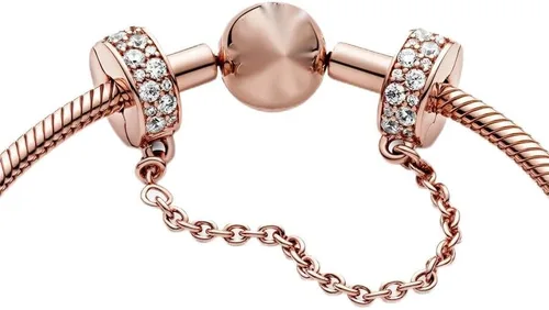Vista 4 de Aiftiko - Cadena de seguridad, dije de plata de ley 925, cuentas de joyería, regalos para mujeres, pulsera y collar