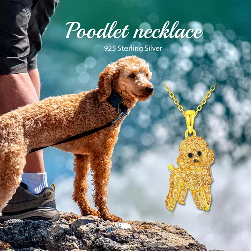 Vista 126 de Collares con colgante de perro de plata de ley S925 – 24 razas corgi/husky/labrador/pastor para mujer