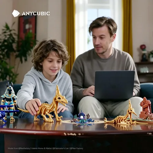 Vista 7 de Anycubic Kobra X Impresora 3D multicolor, fácil configuración