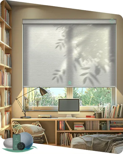Vista 21 de Muestras de tela multicolor de persianas motorizadas Yoolax Light Filtering, Room Darkening, Sheer, Multicolor Fabric Swatches, Preview