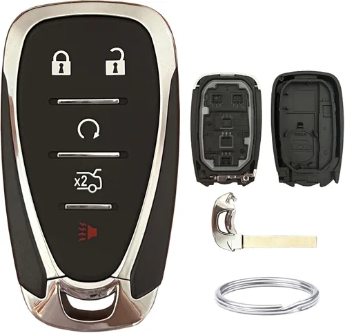 Vista 5 de Reemplazo para funda de llave de Chevrolet compatible con Chevy Malibu Cruze Camaro Volt Blazer Traverse sin llave (3 botones)