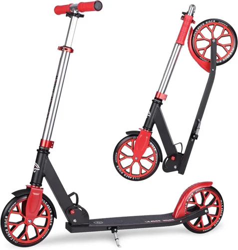 Vista 8 de Kick Scooter - Scooter portátil plegable para niños, diseño plegable ligero con alta visibilidad RGB iluminado LED en ruedas