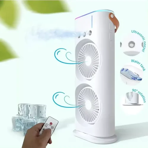 Vista 3 de ventilador doble recargable