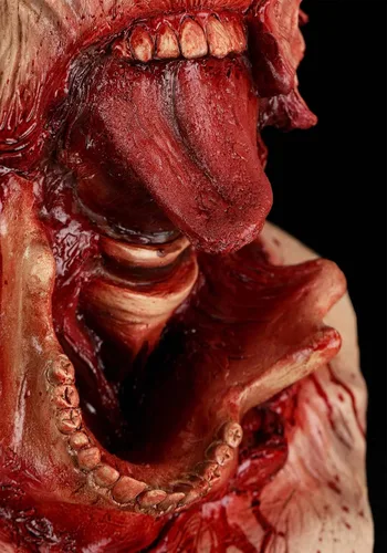Vista 5 de Fun Costumes Máscara sin palabras para adultos Máscara de látex de Halloween con diseño moldeado, máscaras inmortales para disfraz de terror