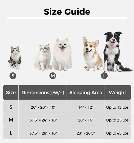 Vista 6 de Made4Pets Sofá cama para interiores de gatos y perros, sofá suave de piel sintética a cuadros, acogedor sofá esponjoso para mascotas con espuma
