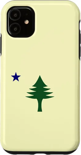 Vista 8 de Old Maine State Original Flag 1901 Pine Tree Case for iPhone 16