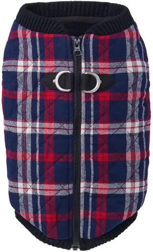 Vista 17 de Gooby – Chaleco de moda para perro, chaqueta negra, talla XS – cálido chaleco bomber con cremallera y doble anillo en D para correa – suéter