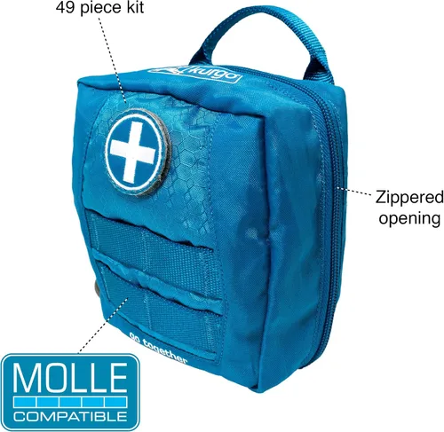 Vista 3 de Kurgo Kit de primeros auxilios para perros RSG Kit de emergencia compacto de 49 piezas, compatible con MOLLE, se fija a arneses, cinturones