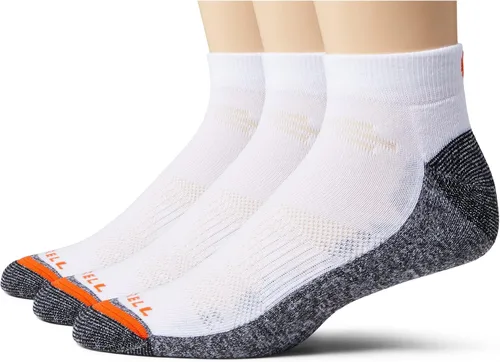 Vista 3 de Merrell unisex-adult Men's and Women's Lightweight Work Low Cut Socks - 3 Pairs - Repreve With Durable Reinforcement Negro