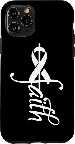 Vista 10 de iPhone 15 Faith Cancer Support - Estuche de concientización sobre el cáncer de pulmón con cinta