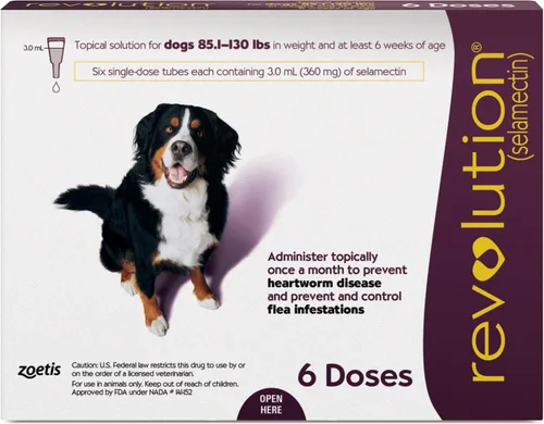 Vista 15 de Revolution Solución tópica para perros, 85.1-130 libras, suministro de 1