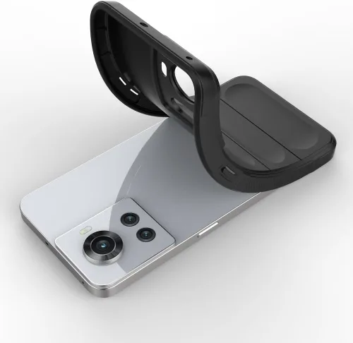 Vista 4 de Funda compatible con OnePlus Ace 5G, TPU suave para teléfono móvil compatible con OnePlus 10R 5G CPH2411 / Ace 5G PGKM10, funda negra