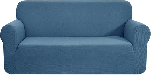 Vista 52 de CHUN YI - Funda elástica de 1 pieza para sillón grande, funda protectora suave de Jacquard con elastano, detalle de cuadros y parte inferior