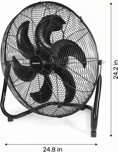 Vista 8 de Taurus FLASH - Ventilador industrial de piso de 20 pulgadas, ventilador de parrilla de metal de alta velocidad con cuchillas de plástico
