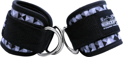 Vista 13 de Correas de tobillo para máquinas de cable con doble anillo en D, puños de neopreno premium ajustables para mejorar piernas, abdominales y glúteos