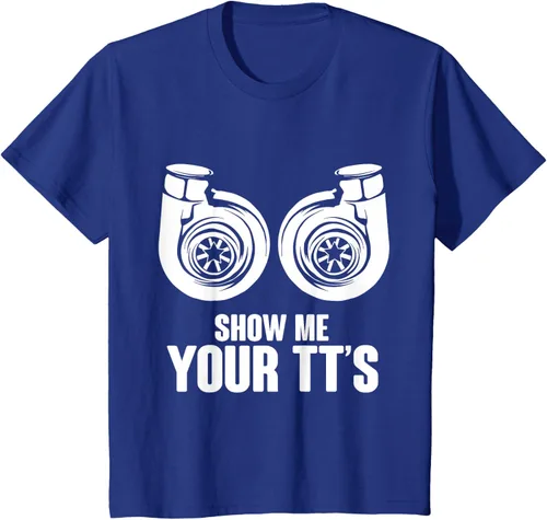Vista 36 de Funny Show Me Your TT's Twin Turbo Car Racing Camiseta, Negro, S
