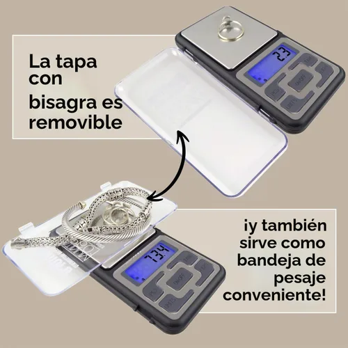 Vista 4 de GemOro Platinum MP601 - Báscula de joyería Báscula de cocina de bolsillo de clase premium Herramienta de precisión digital Lectura y precisión