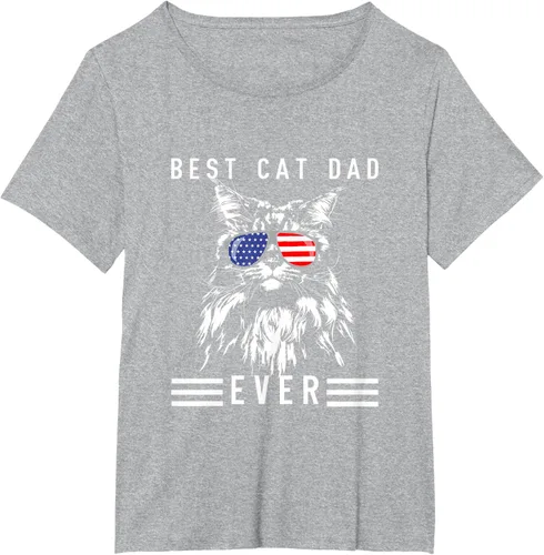 Vista 39 de Funny Maine Coon Cat Best Cat Dad Ever Funny Cat Maine Coon Camiseta, Negro, S