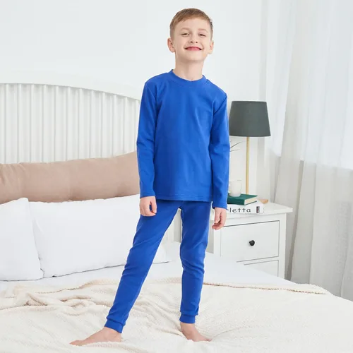 Vista 3 de Conjunto de ropa interior térmica para niños y niñas, pijamas largos para niños, 3-7 años