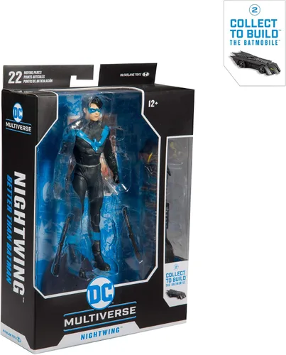 Vista 9 de McFarlane Toys DC Multiverse Nightwing: Figura de acción mejor que Batman con batimóvil para construir del Renacimiento (Pieza 2)