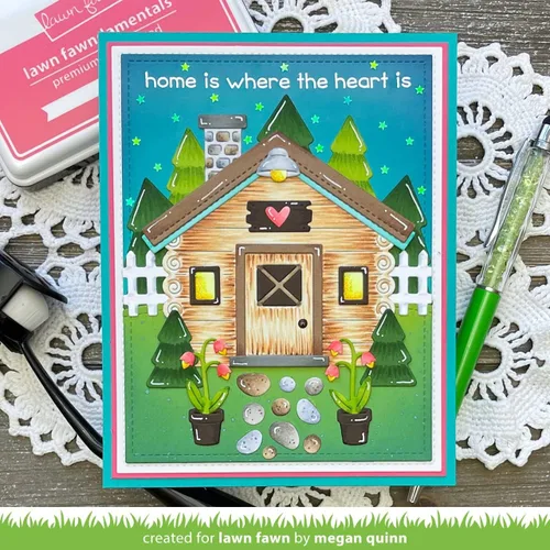 Vista 2 de LAWN FAWN Build-A-Cabin Cortes de césped personalizado Troquel para manualidades