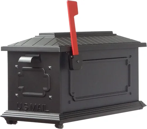 Vista 7 de Kingston SCK-1017_SPK-600-BLK - Buzón negro con poste de aluminio
