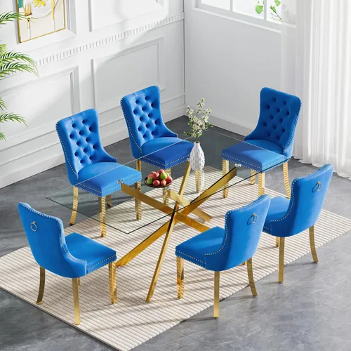 Vista 15 de Juego de mesa de comedor de cristal plateado moderno de 47 pulgadas para 2, juego de mesa de comedor de cocina redonda de 3 piezas con patas