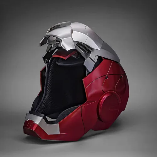 Vista 2 de MK5 iro - Casco electrónico de aperturacierre 1 1 casco de control de voz en inglés accesorios de Halloween cosplay material ABS panel