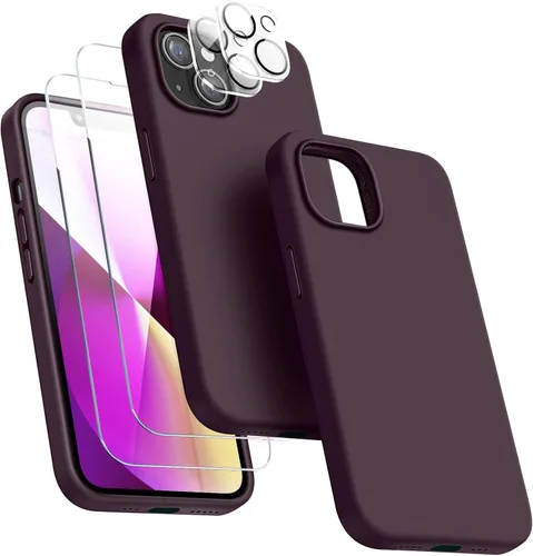 Vista 18 de Dssairo Funda 5 en 1 Diseñada para iPhone 13, con Paquete de 2 Protectores de Pantalla, Paquete de 2 Protectores de Lente de Cámara, Funda Verde