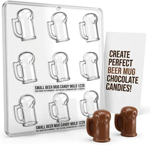 Vista 4 de Taza de cerveza pequeño molde de caramelo de chocolate 1228