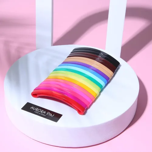 Vista 6 de Juego de pinzas para el cabello, accesorios de estilo cúpula de plástico mediano, abrazaderas decorativas para medio recogido y cola de caballo