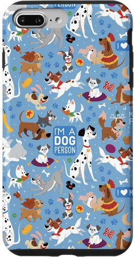 Vista 12 de Disney Funda azul para iPhone 17 con texto en inglés "Dogs I'm a Dogperson