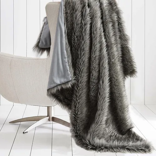 Vista 16 de Manta de felpa de piel sintética de lujo con patrón azteca, súper cálida, esponjosa, elegante, mullida manta decorativa para sofá, sillón, sofá