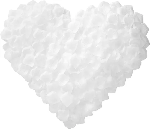Vista 6 de Pétalos de rosa artificiales de seda para noches románticas, bodas, fiestas, decoraciones de flores de aniversario (negro, 3000 unidades)