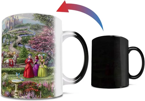 Vista 4 de Morphing Mugs Disney – Cenicienta Happily Ever After – Thomas Kinkade Studios – Una taza de cerámica que cambia de color de 11 onzas – Imagen