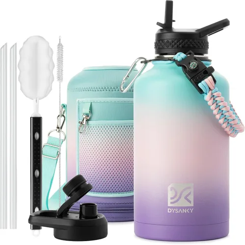 Vista 82 de DYSANKY Botella de agua aislada de 32 onzas, metal al vacío de acero inoxidable grueso, jarra de agua deportiva portátil para gimnasio y senderismo