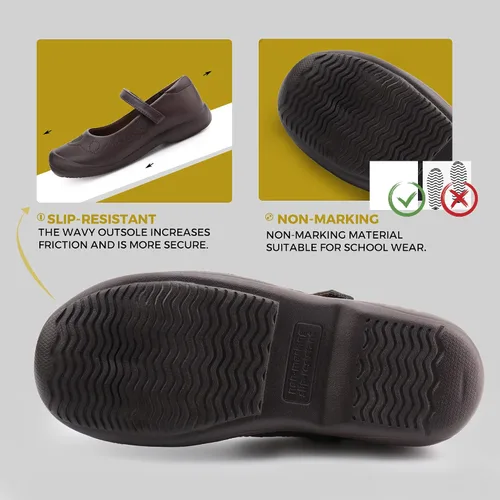 Vista 4 de firelli Mary Jane - Zapatos de uniforme escolar para niñas, cómodos zapatos de vestir para niñas
