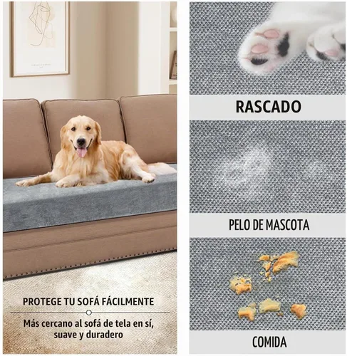 Vista 6 de H.VERSAILTEX Fundas de cojín de felpilla de colores mixtos para sofá, fundas suaves para sofá de 3 plazas, fundas elásticas para sofá de mascotas