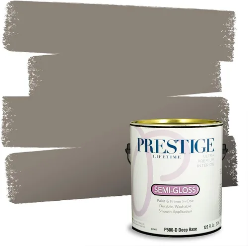 Vista 138 de PRESTIGE Paints - Pintura interior e imprimación en uno, 1 galón, cáscara de huevo, pimienta envejecida