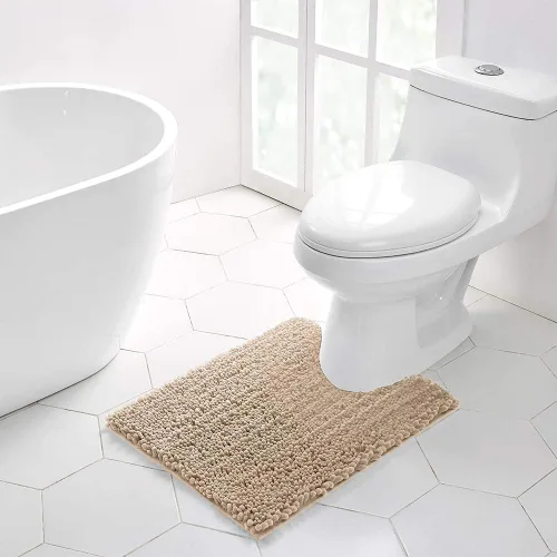 Vista 76 de Walensee Alfombra de baño antideslizante (32x20, azul oscuro) absorbente de agua, súper suave, felpilla peluda, lavable a máquina, se seca