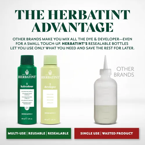 Vista 5 de Herbatint Tinte Permanente para el Cabello para Mujeres - 10C Rubio Sueco - Para Hasta un 100% de Cobertura de Canas Resistentes - Sin Amoníaco, Sin
