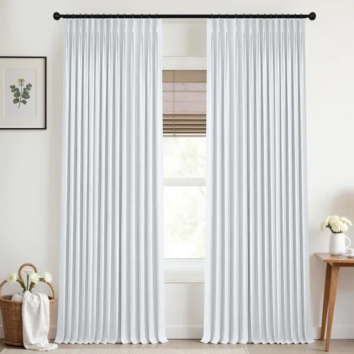 Vista 12 de Mrs.Naturall Cortinas de cocina beige de 42 x 45 pulgadas de largo para cortinas opacas pequeñas
