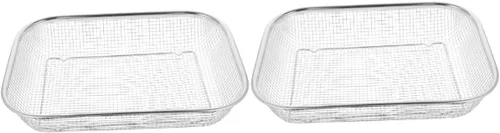 Vista 7 de BESPORTBLE Colador de cuenco de lavado, 2 unidades, cesta de drenaje, cesta de filtro de acero inoxidable, colador portátil de metal para alimentos