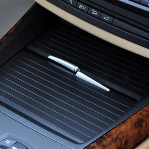 Vista 5 de Cubierta enrollable para consola central, portavasos, cremallera enrollable, persianas deslizantes para BMW X5 E70 2007-2013 X6 E71 E72 2008-2014