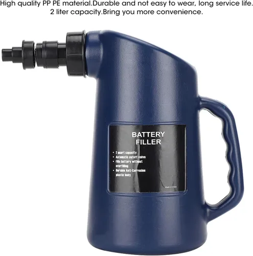 Vista 7 de Battery Filler - Botella de llenado de agua de batería de 2 litros/carrito de golf de ciclo profundo, botella de llenado de batería resistente