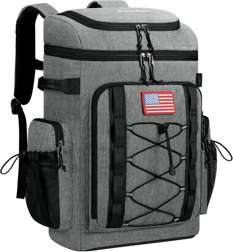 Vista 8 de Maelstrom Mochila enfriadora, mochila térmica suave con aislamiento para 50 latas, portátil, ligera, a prueba de fugas, enfriador de playa de gran