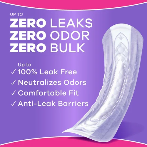 Vista 2 de Always Discreet - Toallas para incontinencia adulta para mujer, absorción ligera, longitud regular, toallas posparto, 30