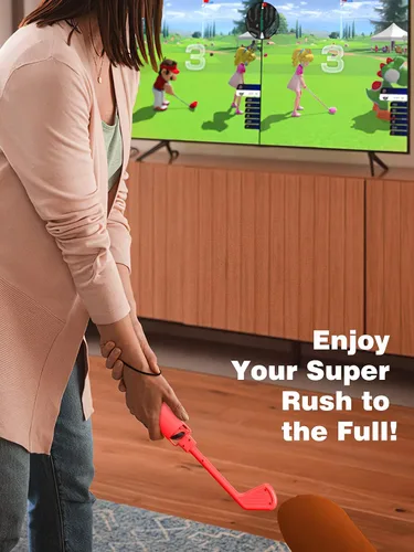 Vista 7 de MoKo Juego de palos de golf con interruptorinterruptor modelo OLED (2021) Mario Golf Super Rush Golf HandGrips Kit de accesorios de juego